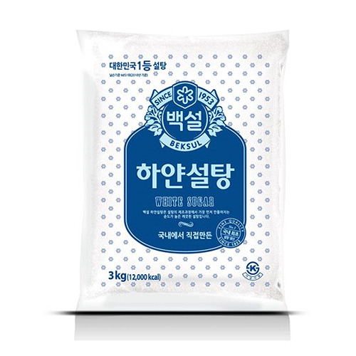 백설하얀설탕3kg(8포세트)