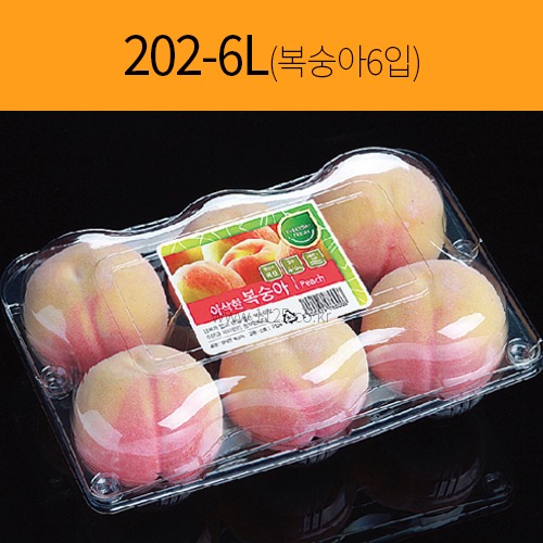 과일용기 202-6L 복숭아6입(200개)